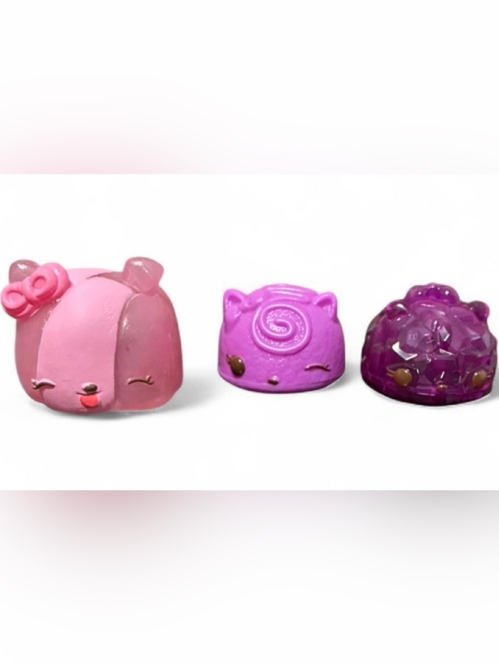Pink & Purple nom noms light up ring Figures Set - Kids Toys